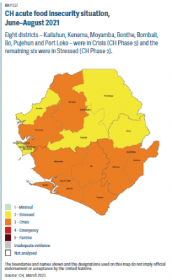 GRFC 2022 Map 3.57 Sierra Leone CH acute food insecurity situation