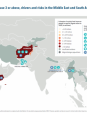Map 72 - Number of people in IPC Phase 3 or above, drivers and risks in the Middle East and South Asia in 2020